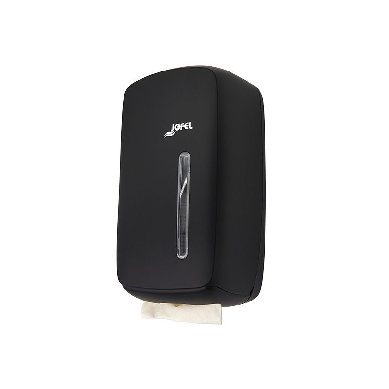 Jofel Jofel Timeless zig-zag toilet-tissuedispenser kunststof - zwart Prijs € 29.95